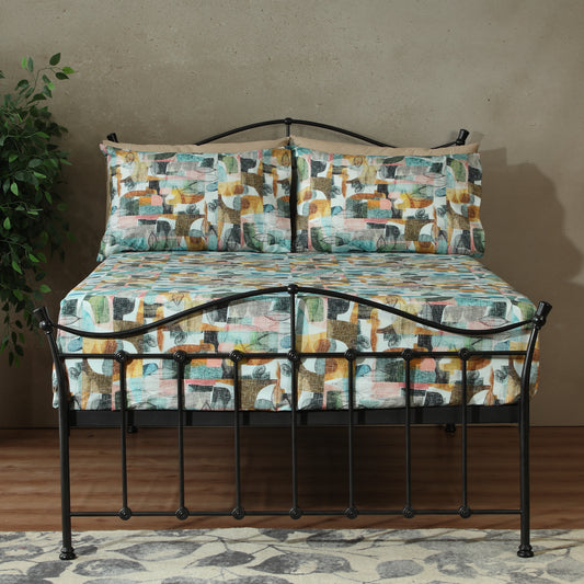 200TC PERCALE ORGANIC PRINTED SHEET SET - FOLIAGE