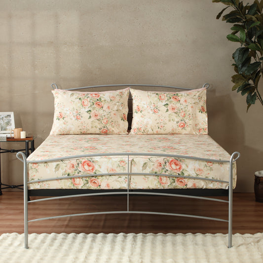 200TC PERCALE ORGANIC PRINTED SHEET SET - ROSETTE