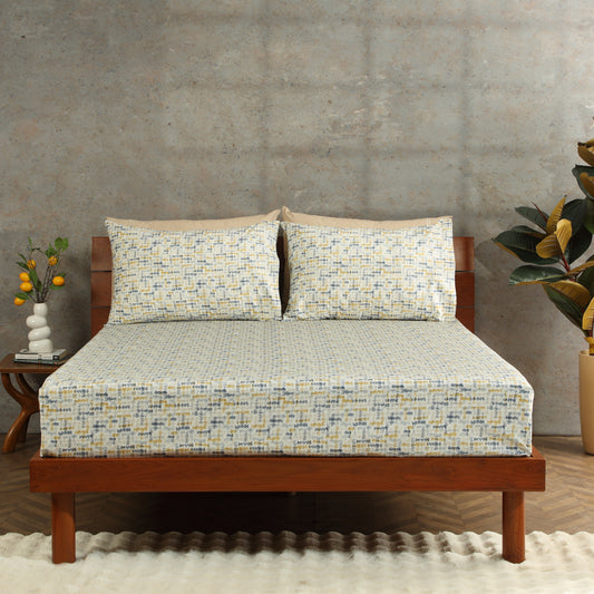 200TC PERCALE ORGANIC PRINTED SHEET SET - CONFETTI