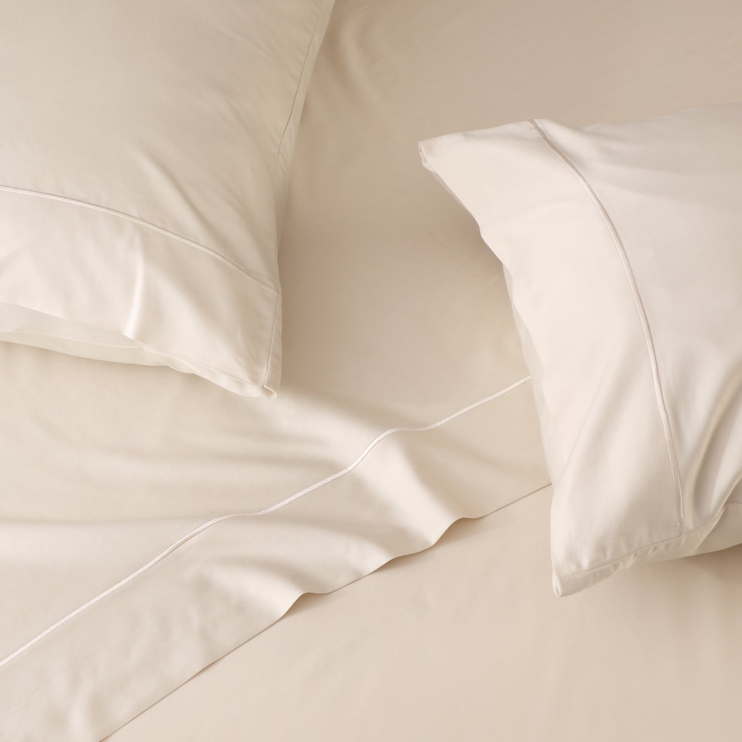 300TC BAMBOO COTTON EMBROIDERED SHEET SET - IVORY