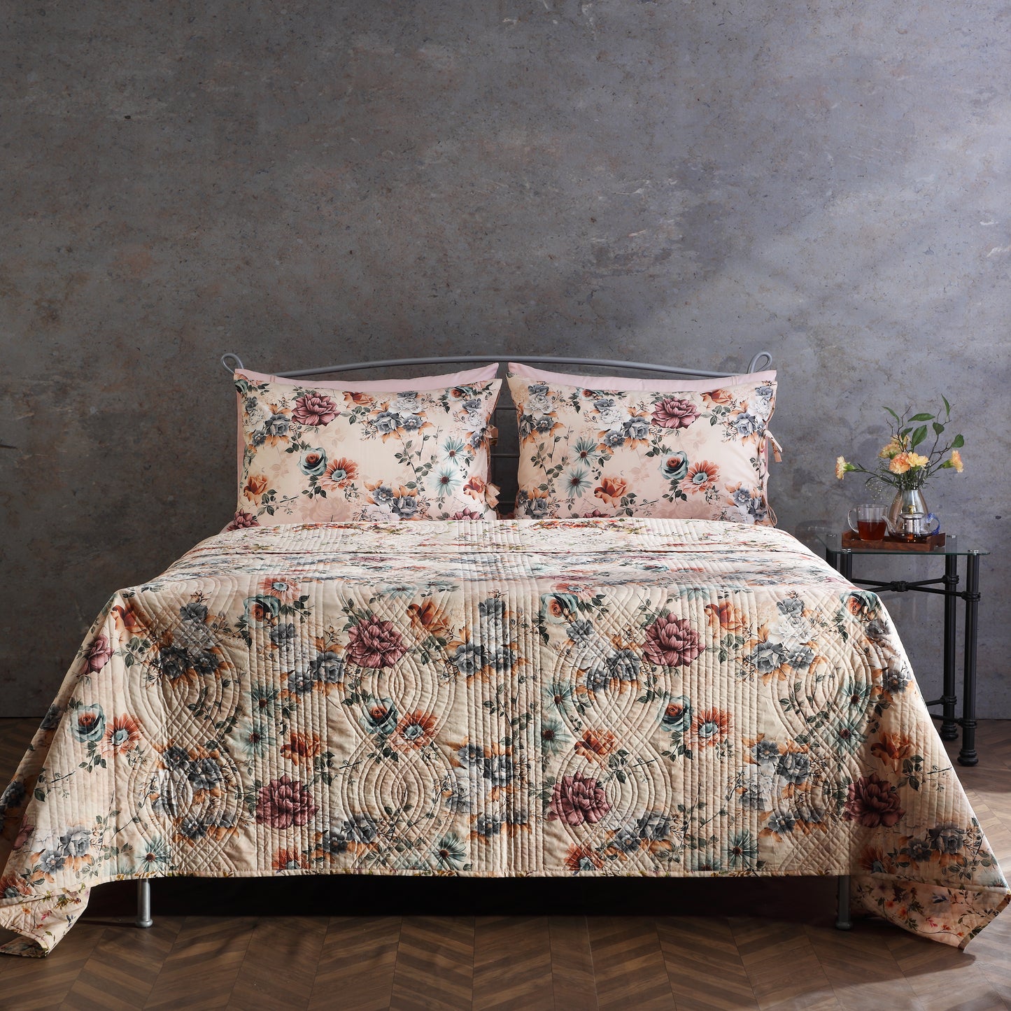MIA COTTON PERCALE REVERSIBLE DOHAR SET