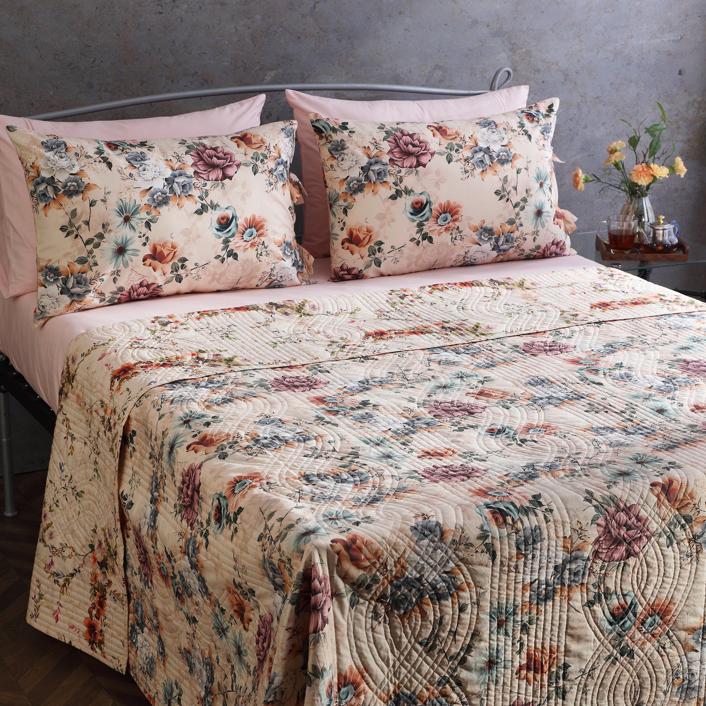 MIA COTTON PERCALE REVERSIBLE DOHAR SET