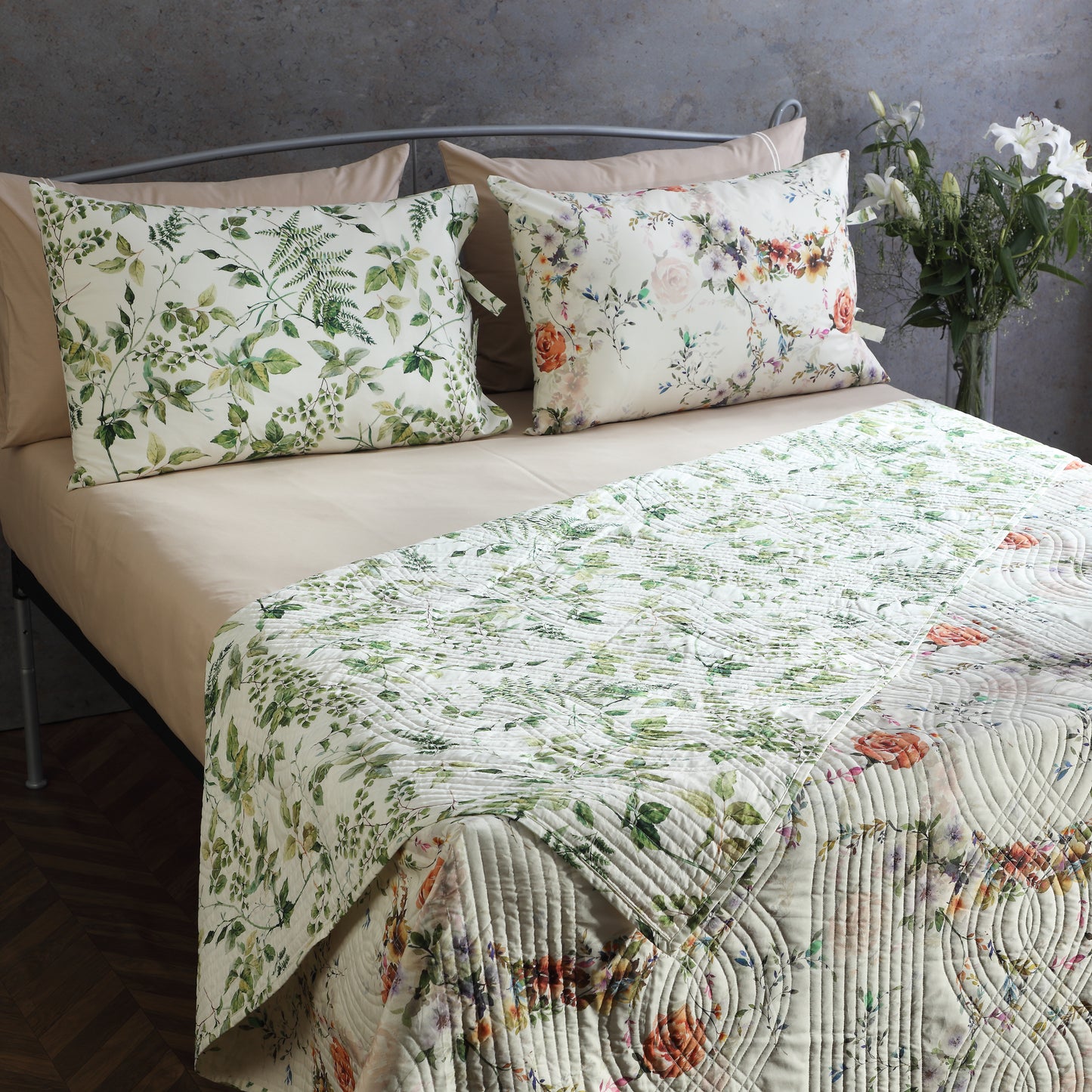 EDWINA COTTON PERCALE REVERSIBLE DOHAR SET