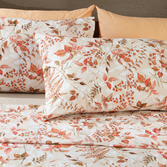 Lima printed organic percale sheet set – pillowcase view