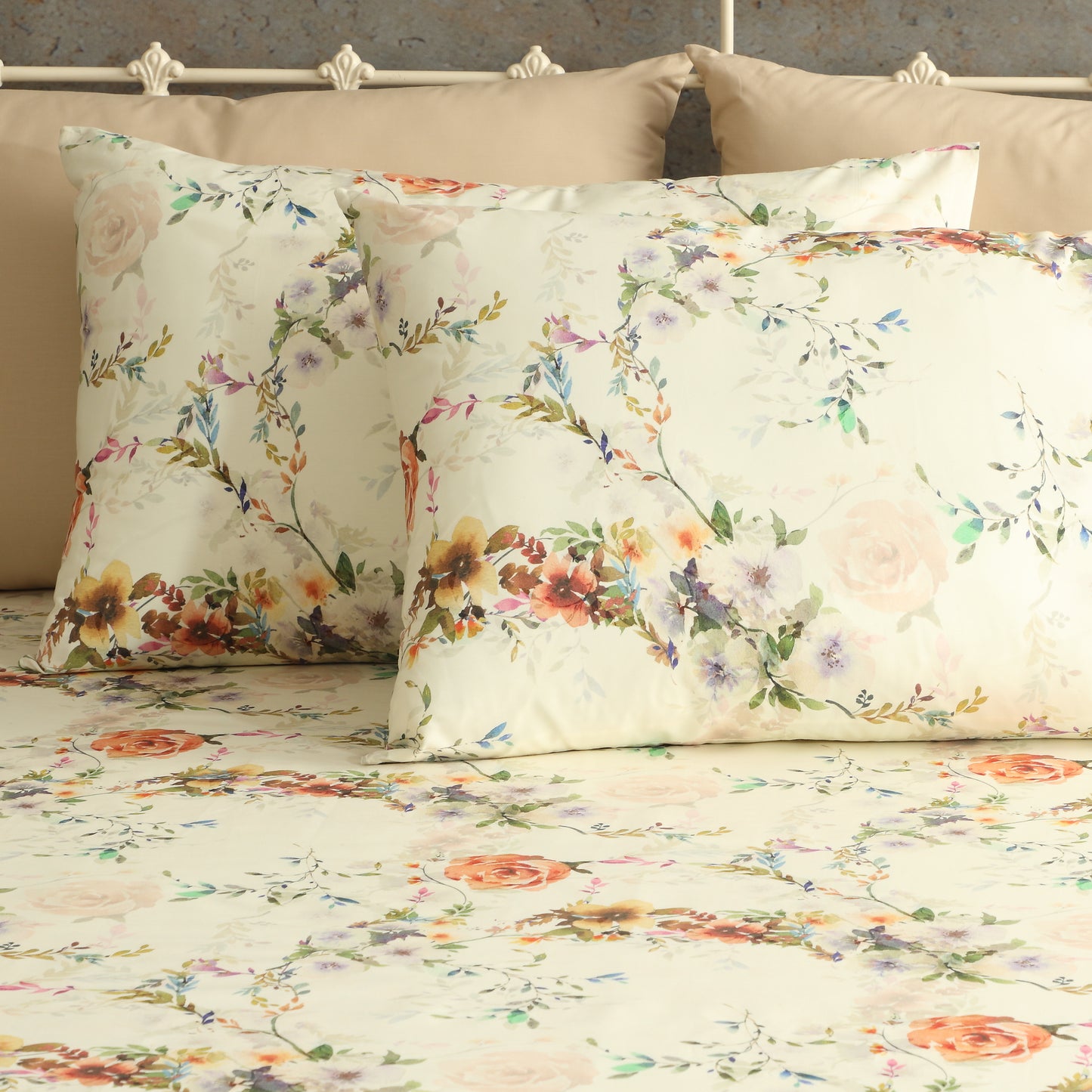 200TC PERCALE ORGANIC PRINTED SHEET SET - EDWINA