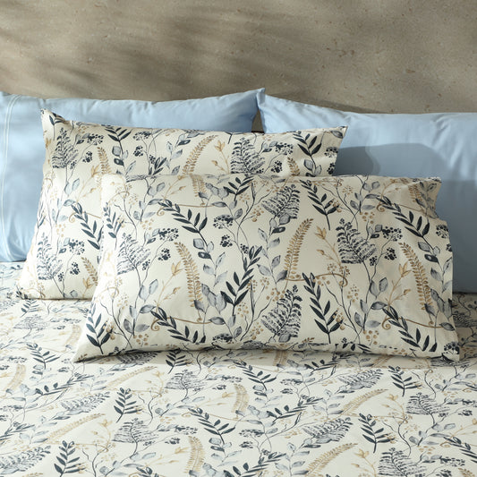 200TC PERCALE ORGANIC PRINTED SHEET SET - FOREST DANCE