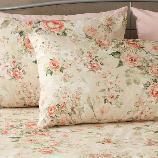 200TC PERCALE ORGANIC PRINTED SHEET SET - ROSETTE
