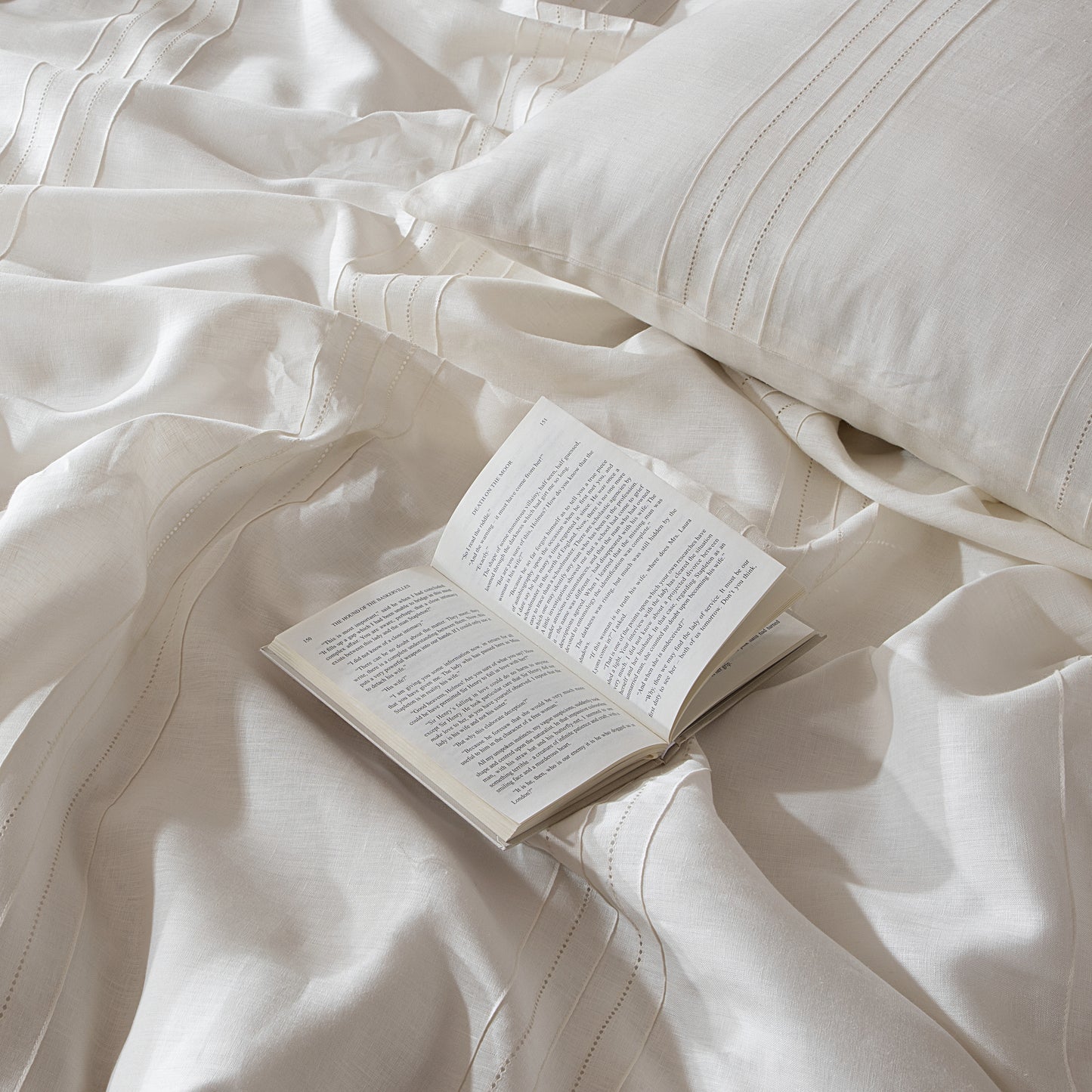 HEIRLOOM 100% PURE LINEN DUVET COVER SET - IVORY PEARL