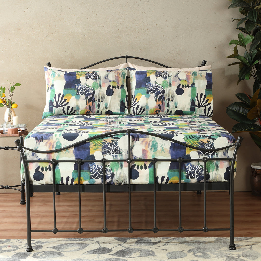 200TC PERCALE ORGANIC PRINTED SHEET SET - SAFARI