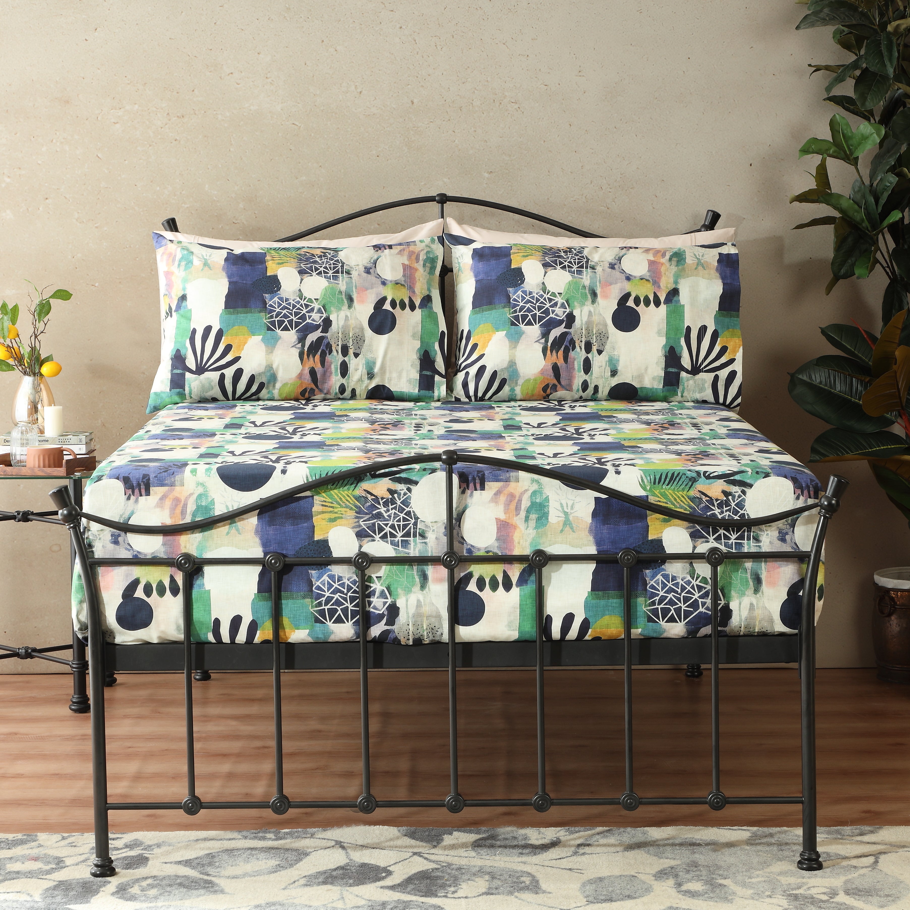 200TC PERCALE ORGANIC PRINTED SHEET SET - SAFARI