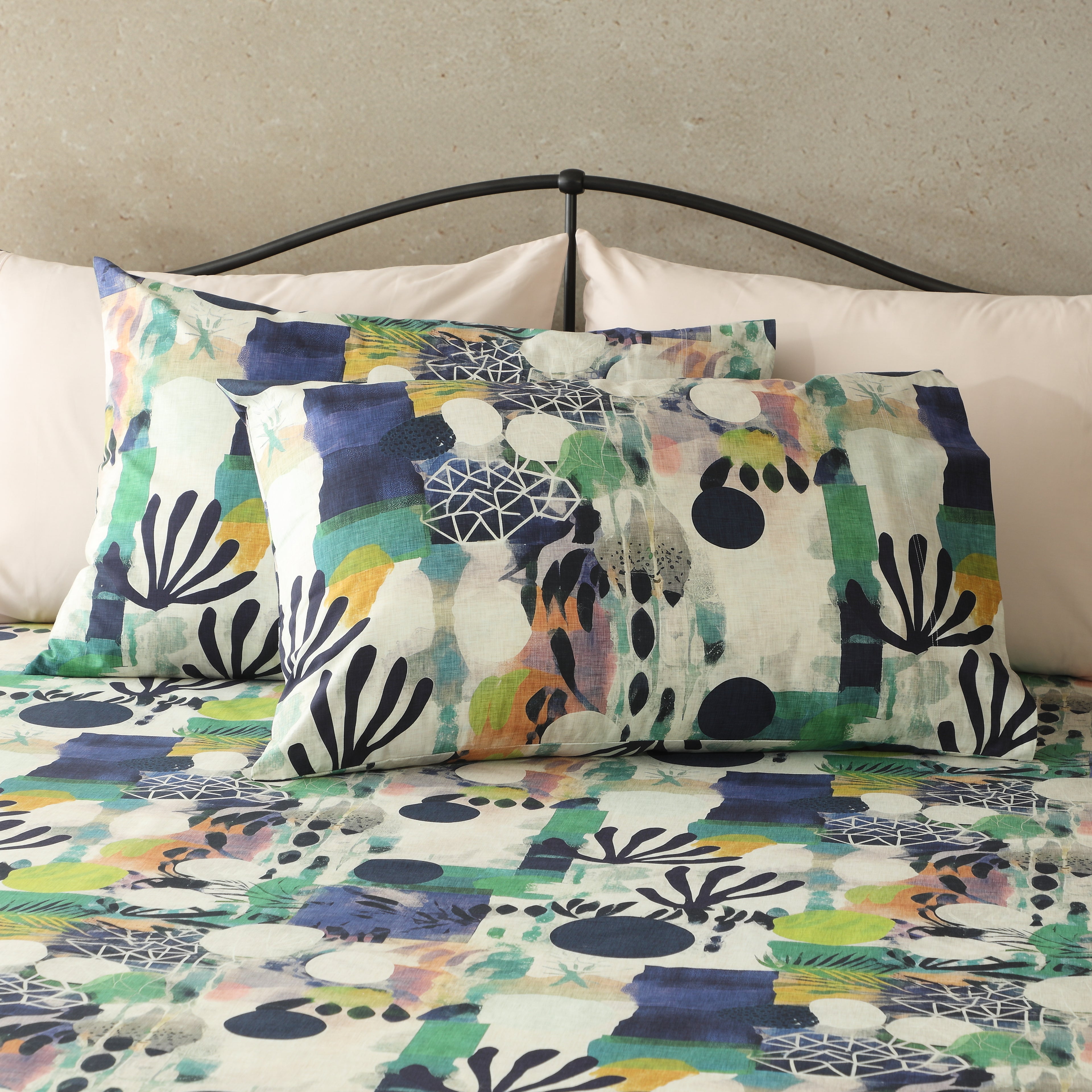 200TC PERCALE ORGANIC PRINTED SHEET SET - SAFARI