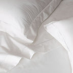 600TC 100% ORGANIC COTTON EMBROIDERED SHEET SET - WHITE