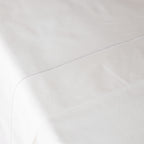 600TC 100% ORGANIC COTTON EMBROIDERED SHEET SET - WHITE