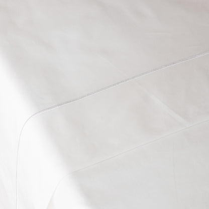600TC 100% COTTON ORGANIC EMBROIDERED SHEET SET - WHITE