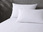 BAMBOO COTTON 300TC FITTED SHEET SET - WHITE