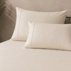 BAMBOO COTTON 300TC FITTED SHEET SET - IVORY