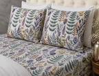 ORGANIC COTTON 200TC PRINTED FITTED SHEET SET - BOTANICAL BLISS