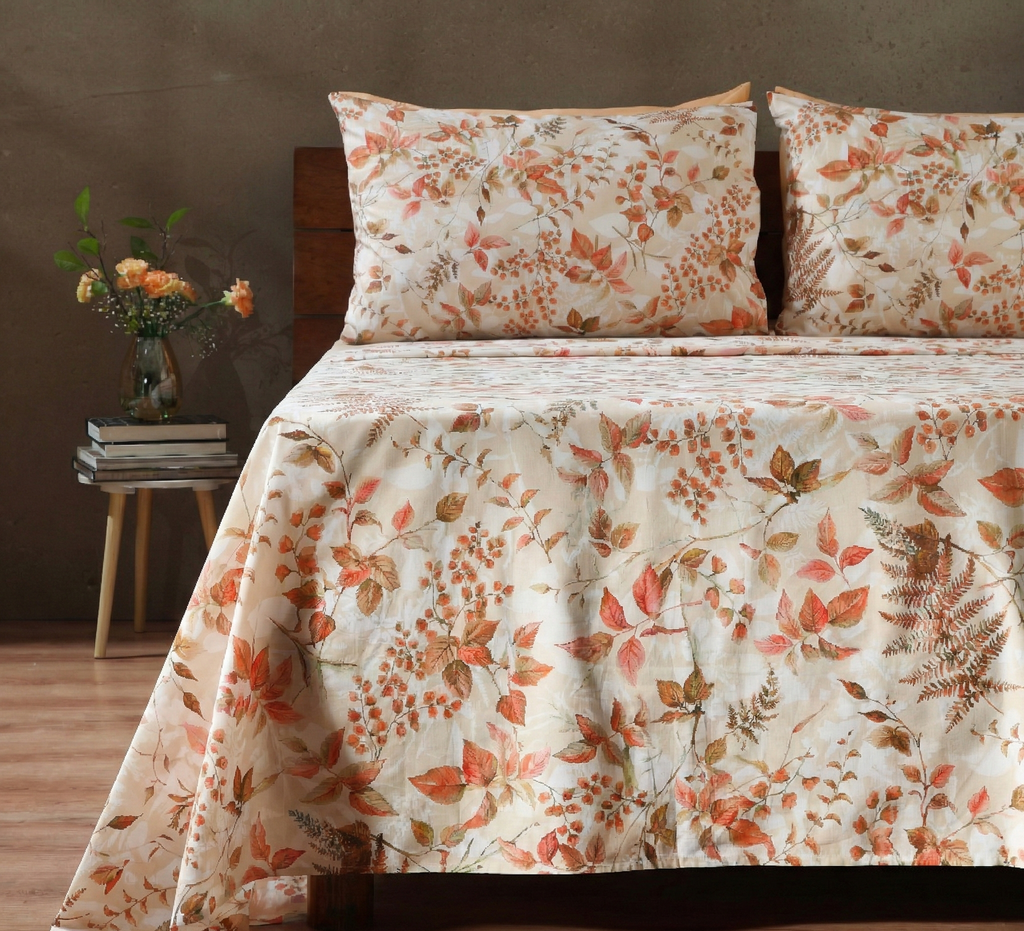 ORGANIC COTTON 200TC PERCALE PRINTED SHEET SET - LIMA