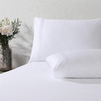 ORGANIC COTTON 1000TC WHITE FITTED SHEET SET