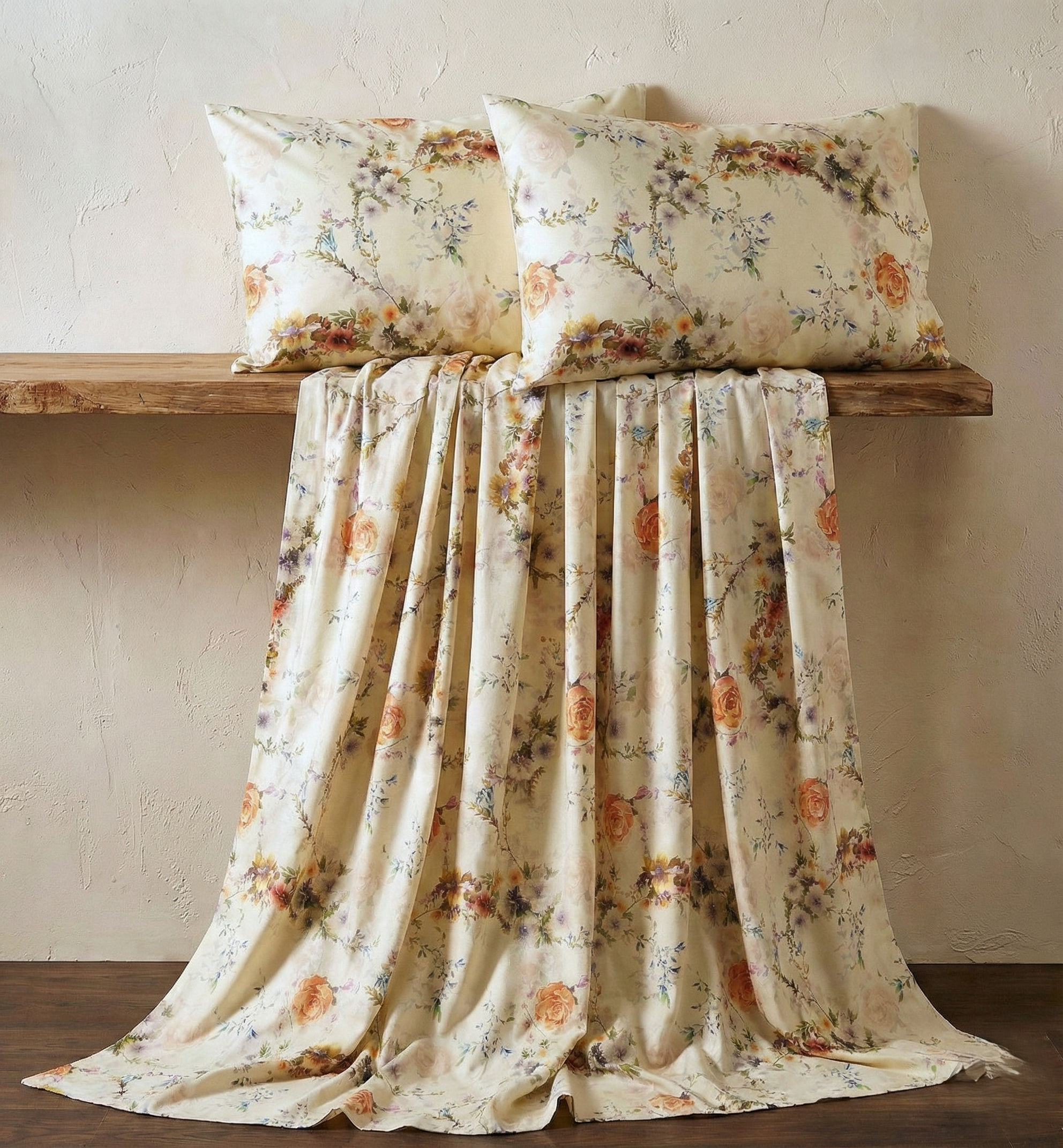 200TC PERCALE ORGANIC PRINTED SHEET SET - EDWINA