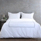ETHAN 200 TC PERCALE 100% ORGANIC COTTON EMBROIDERED DUVET COVER SET