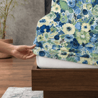 ORGANIC COTTON 200TC PRINTED FITTED SHEET SET - GARDENIA