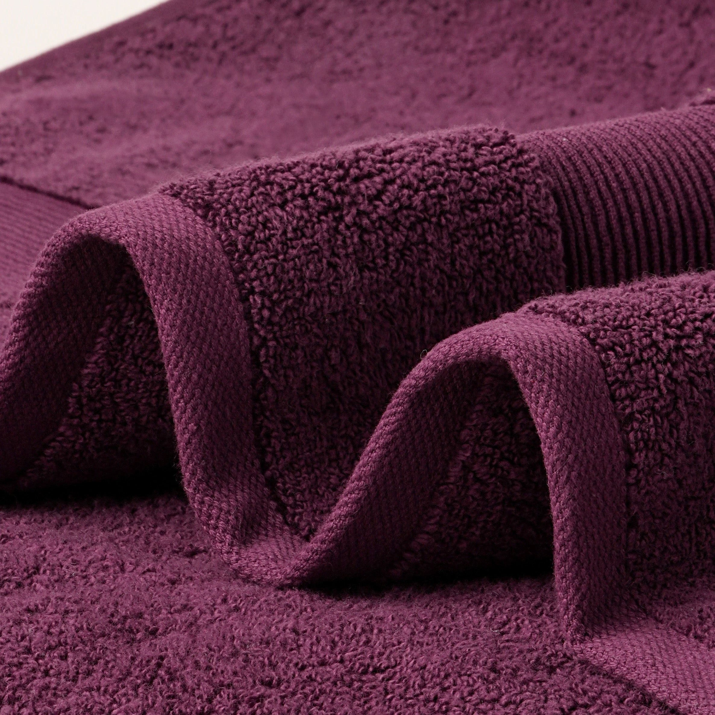ORGANIC COTTON 650 GSM FACE & HAND TOWEL SET  - ITALIAN PLUM