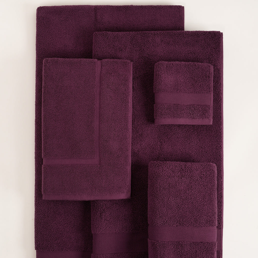 ORGANIC TOWELS 650 GSM "THE ESSENTIALS" SET - ITALIAN PLUM