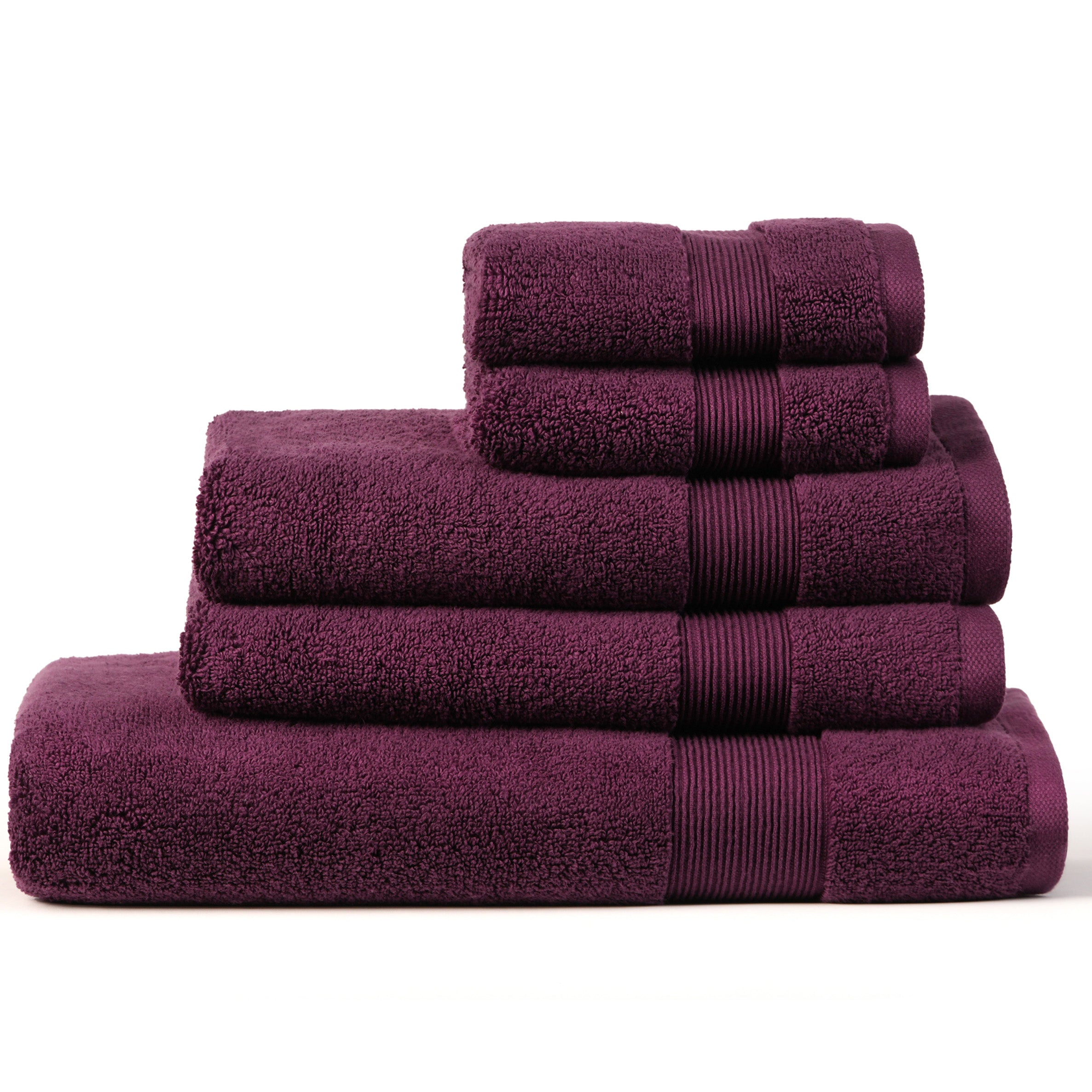 THE ESSENTIALS 650 GSM ORGANIC TOWEL SET - ITALIAN PLUM