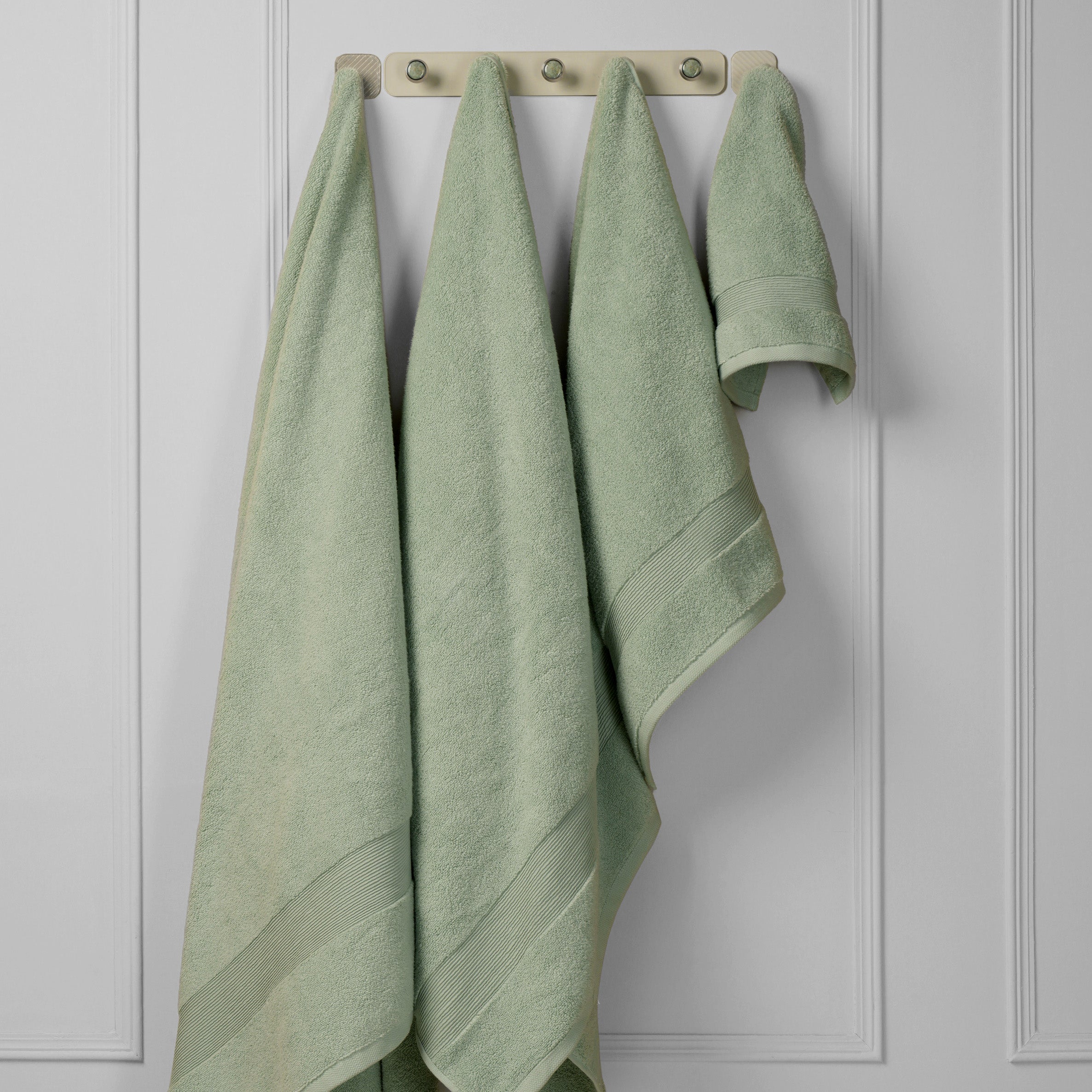 ORGANIC COTTON 650 GSM FACE & HAND TOWEL SET  - JADE