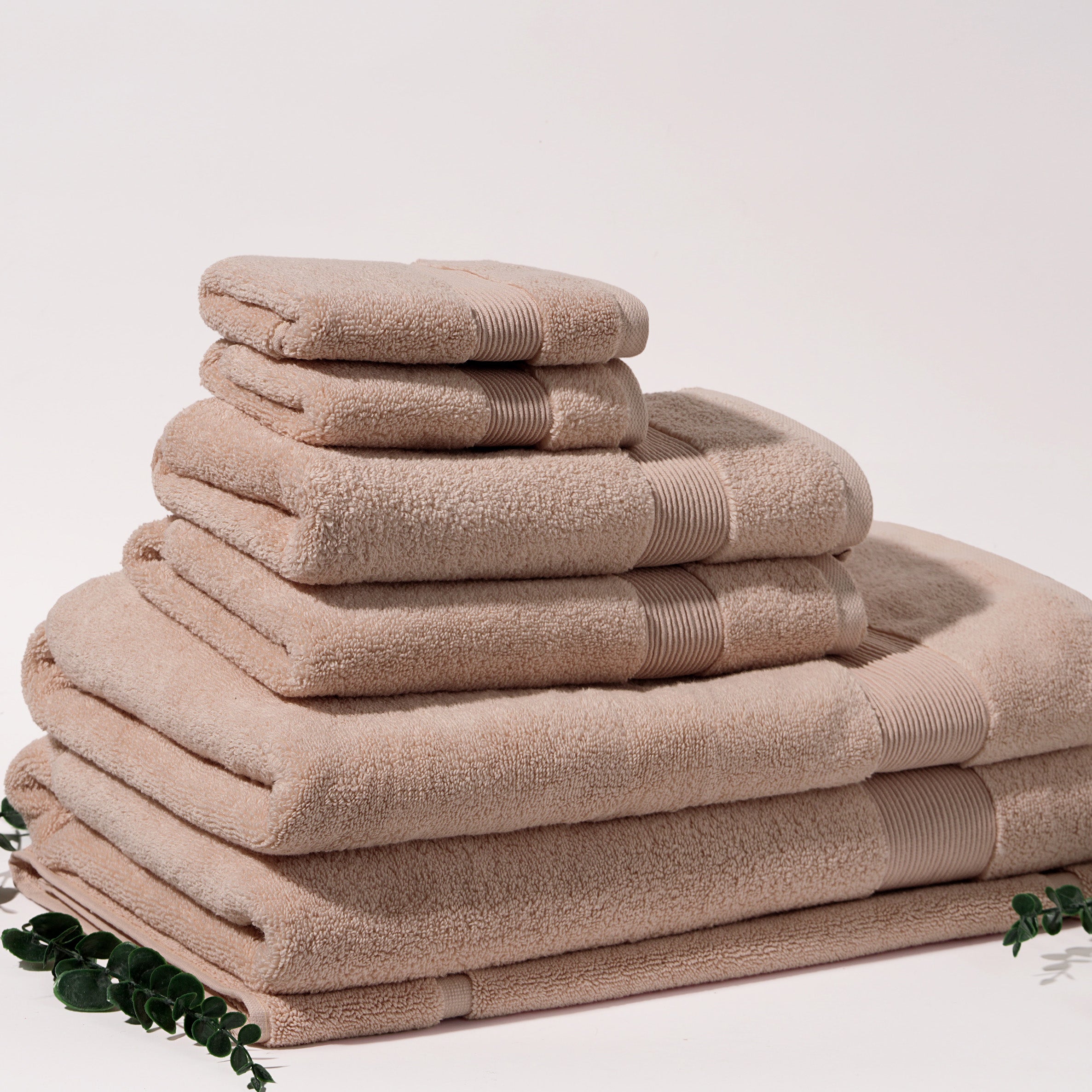 ORGANIC TOWELS 650 GSM "THE FULL HOUSE" SET - LINEN