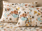 BAMBOO COTTON 300TC PRINTED FITTED SHEET SET - MEADOW MIST