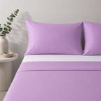 ORGANIC COTTON 200TC DYED EMBROIDERED SHEET SET - ORCHID