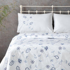 PARADISO 200 TC PERCALE 100% ORGANIC COTTON EMBROIDERED DUVET COVER SET