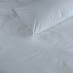 POSIE LANE 200 TC PERCALE 100% ORGANIC COTTON EMBROIDERED DUVET COVER SET