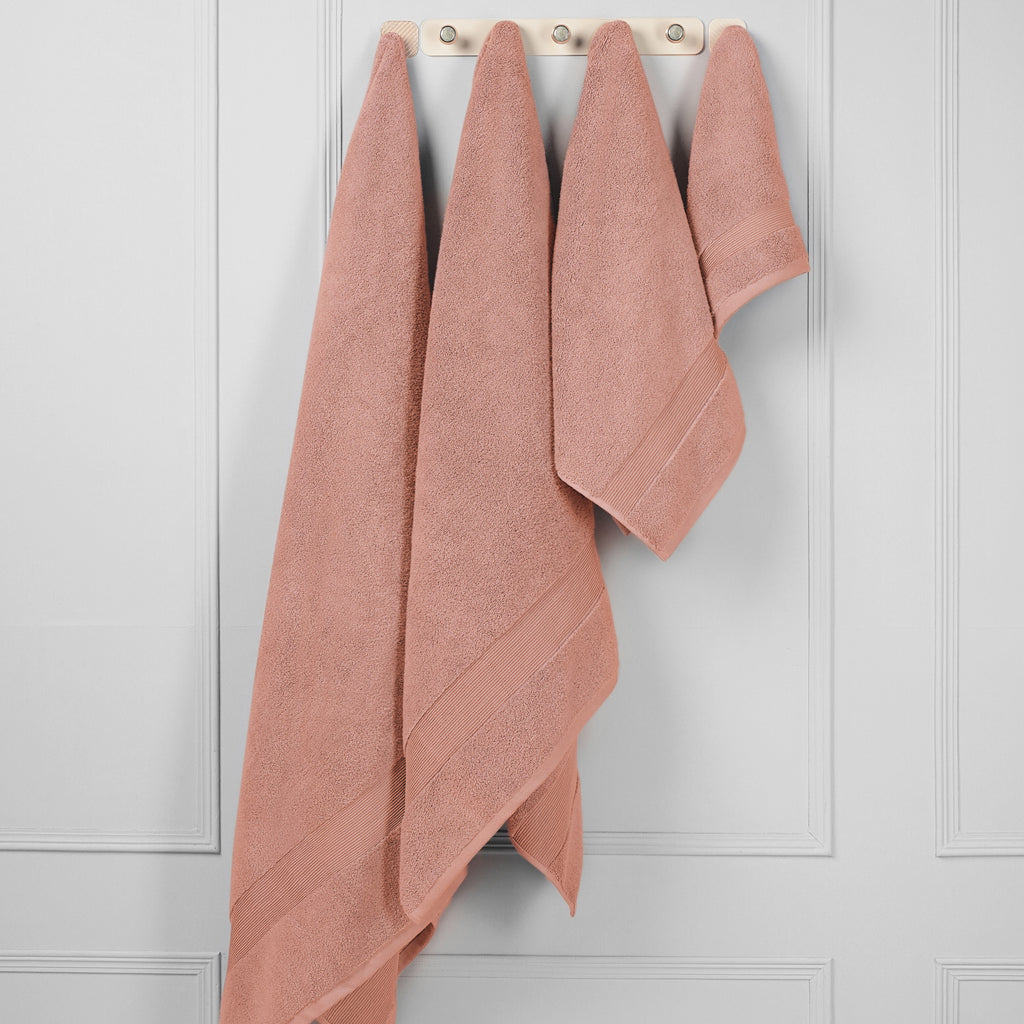 ORGANIC COTTON 650 GSM BATH TOWEL SET  - PALE BLUSH