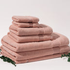 ORGANIC TOWELS 650 GSM "THE FULL HOUSE" SET - PALE BLUSH