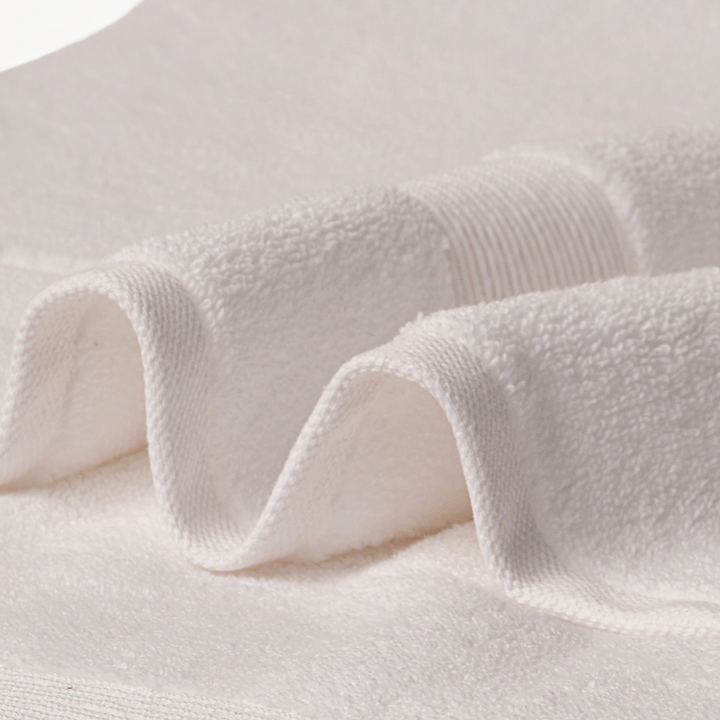 ORGANIC COTTON 650 GSM FACE & HAND TOWEL SET  - PEARL WHITE