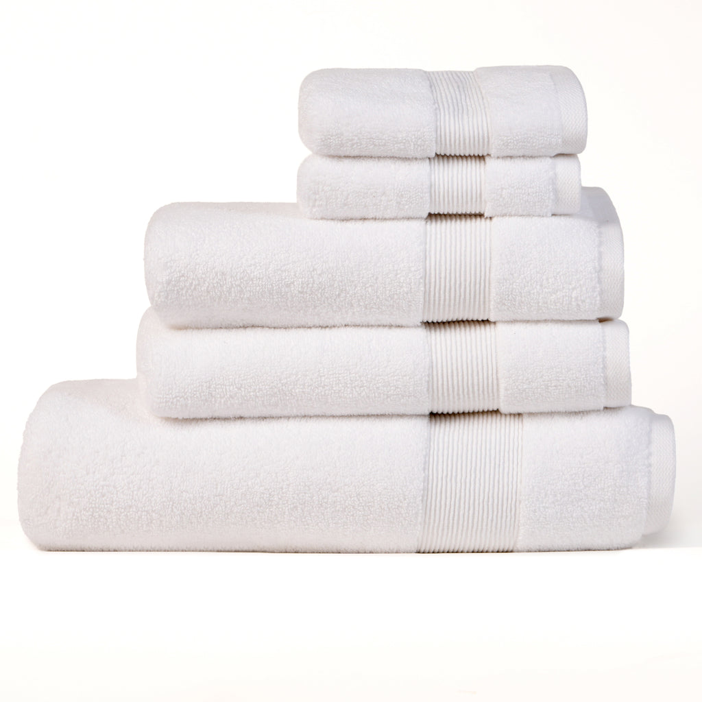 THE ESSENTIALS 650 GSM ORGANIC TOWEL SET - PEARL WHITE