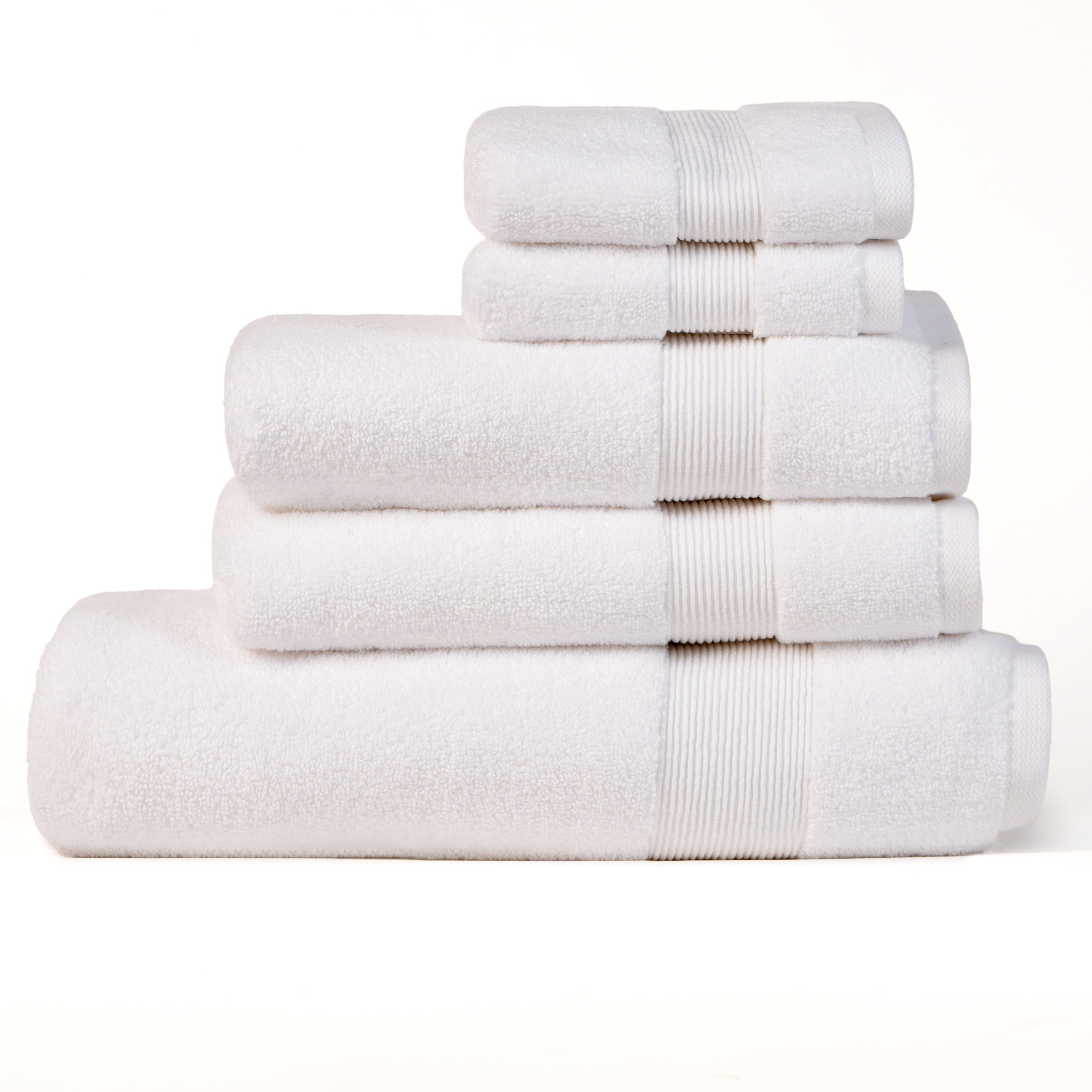 THE ESSENTIALS 650 GSM ORGANIC TOWEL SET - PEARL WHITE