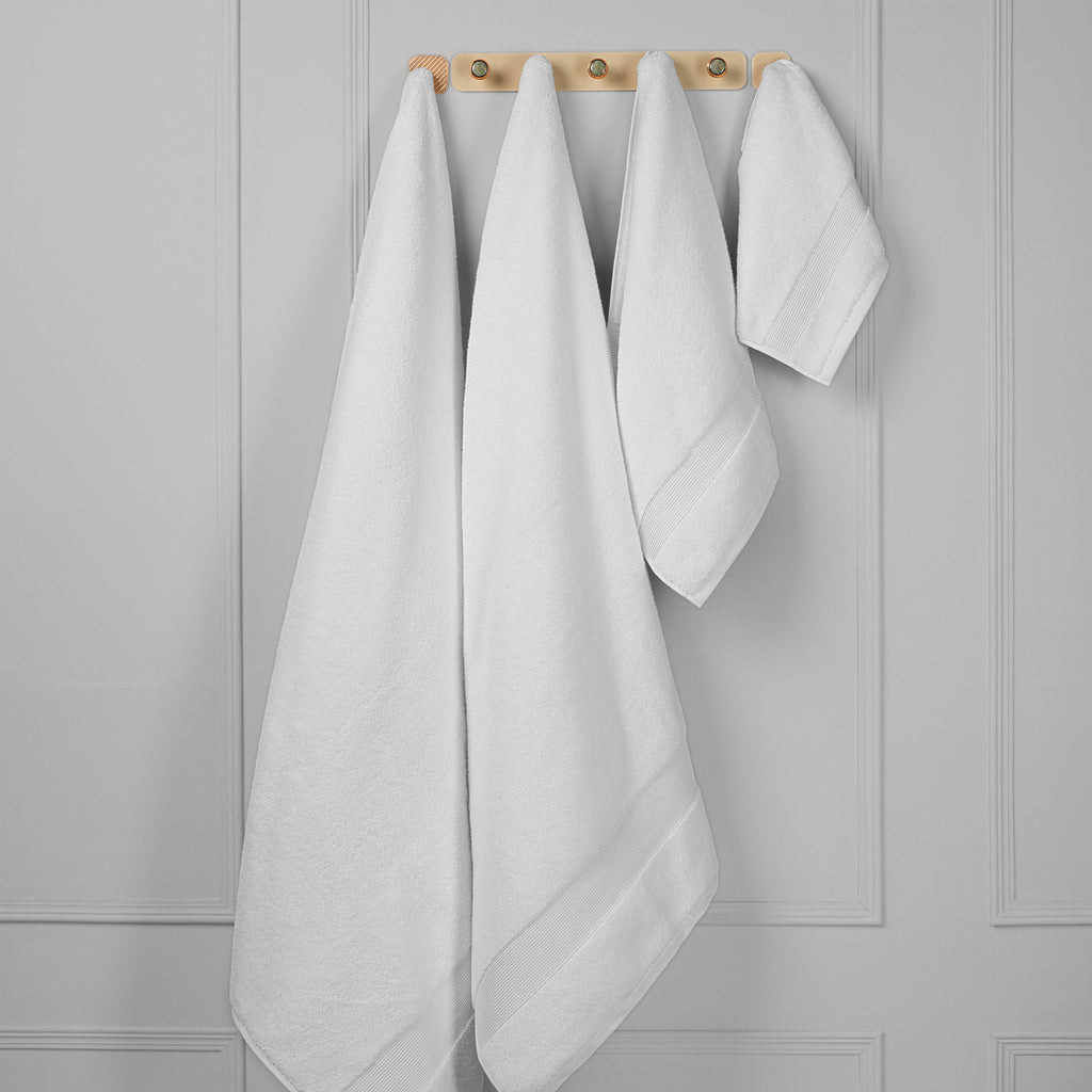 ORGANIC TOWELS 650 GSM "THE FULL HOUSE" SET - PEARL WHITE