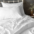 ORGANIC COTTON EMBROIDERED 200TC PERCALE DUVET COVER SET - BARRIE
