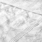 ORGANIC COTTON EMBROIDERED 200TC PERCALE DUVET COVER SET - BARRIE