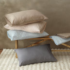 200TC ORGANIC COLOURED EMBROIDERED SHEET SET - DUNE