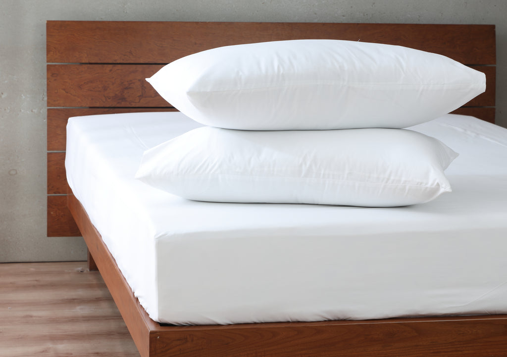 ORGANIC COTTON 200TC FITTED SHEET SET - WHITE