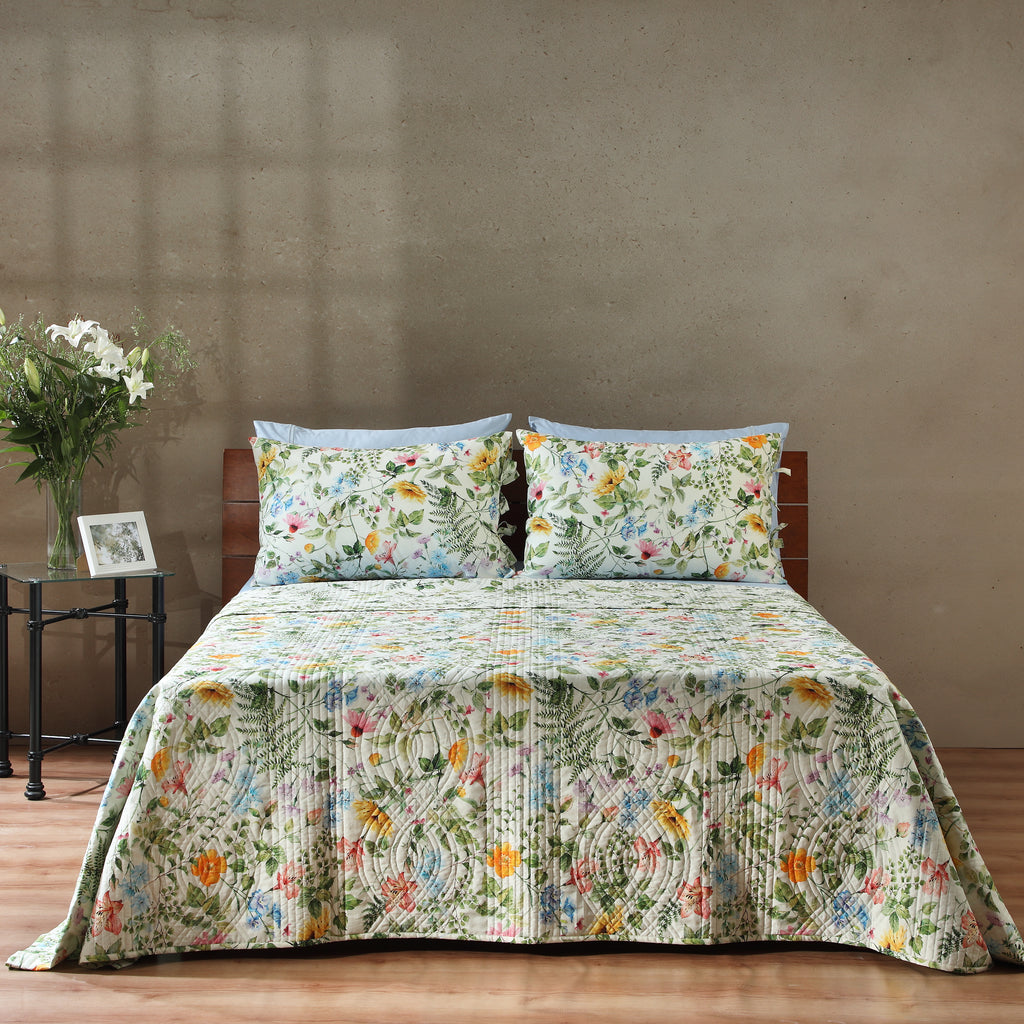 GARDEN WALK COTTON PERCALE REVERSIBLE DOHAR SET