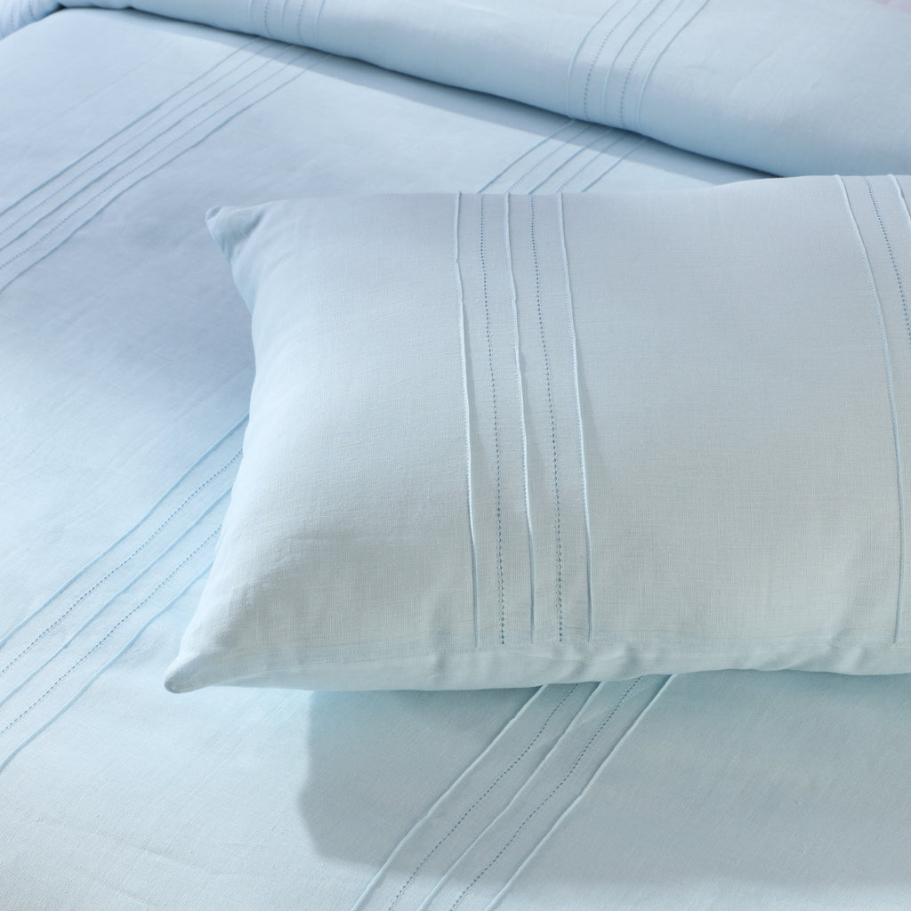 HEIRLOOM 100% PURE LINEN DUVET COVER SET - GLACIER BLUE