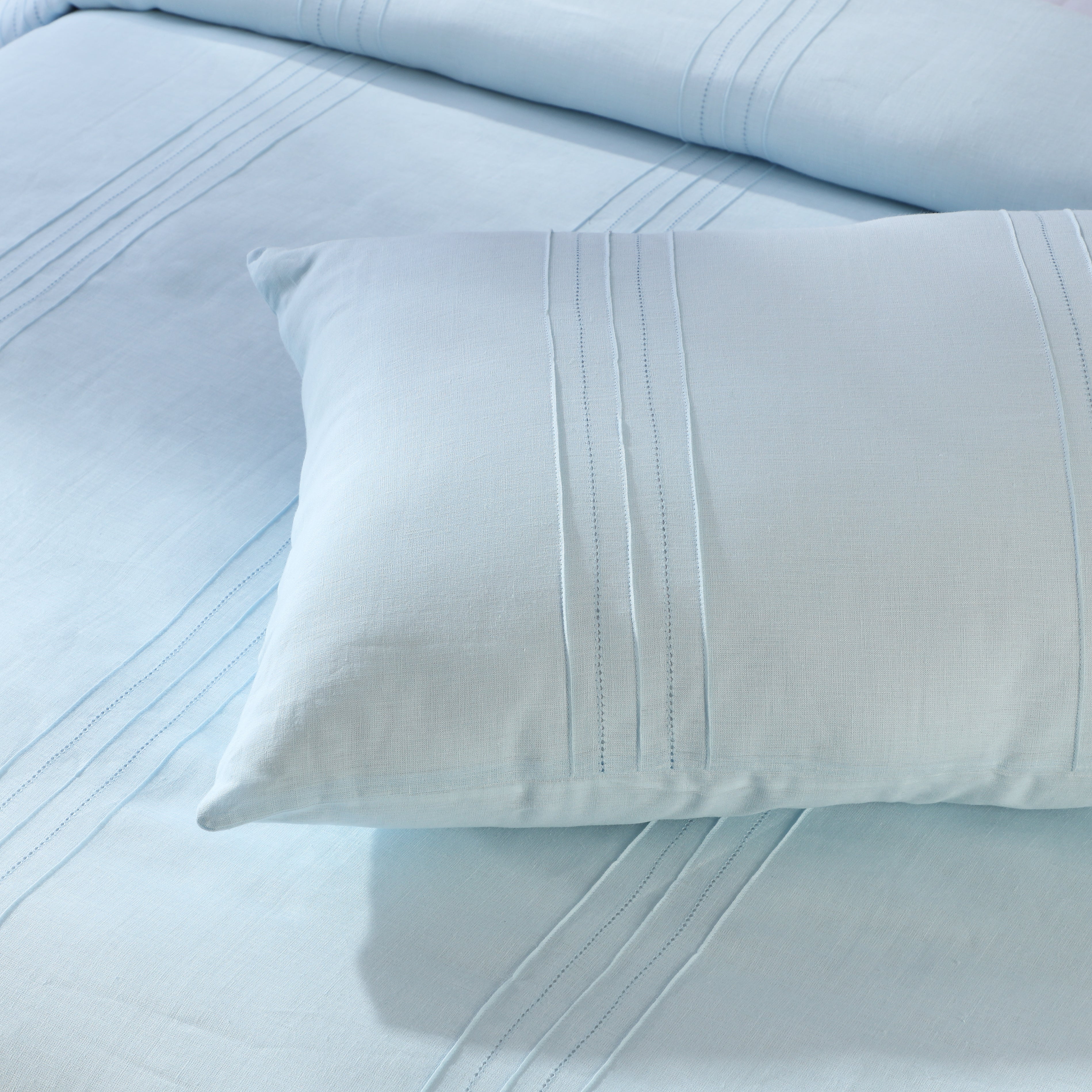 HEIRLOOM 100% PURE LINEN DUVET COVER SET - GLACIER BLUE