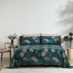 200TC PERCALE ORGANIC PRINTED SHEET SET - HYDRANGEA