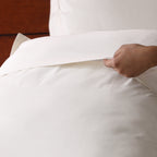 ORGANIC COTTON 600TC EURO EMBROIDERED IVORY PILLOWCASE SET